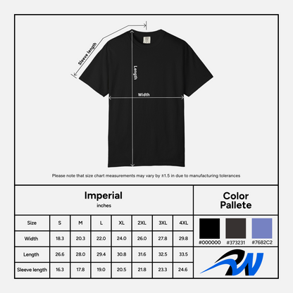 One Wave At A Time T-Shirt  – Reviver Wave – Heavyweight Graphic Tee | Ocean Wave Graphic Tee | Relaxed fit Crew Neck Tee Shirts | Short Sleeves | Back Print